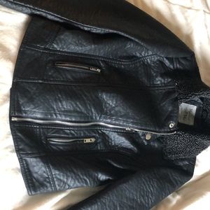 Black leather jacket